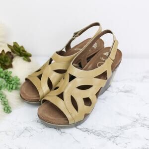 Dansko Tan Sandals with Cut-Out Design and Slingback
